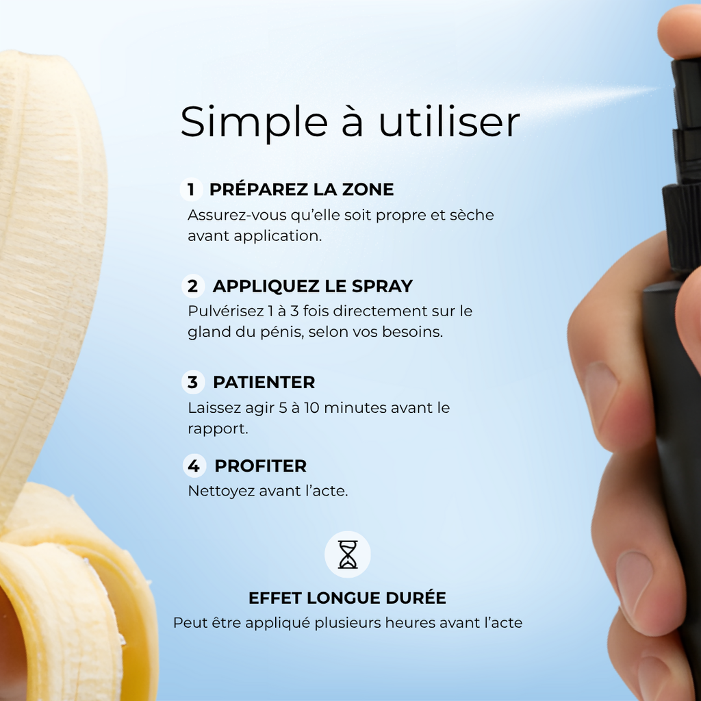 Spray retardant pour homme